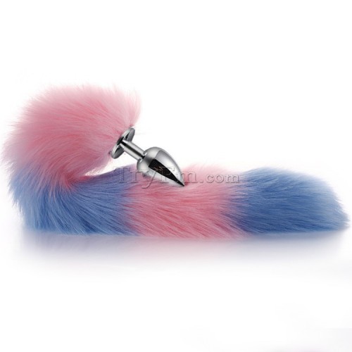 8 Blue pink furry tail anal plug (21)