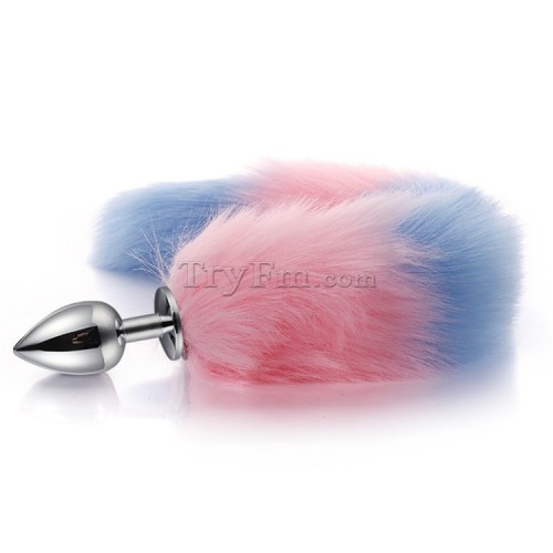 8 Blue pink furry tail anal plug (23)
