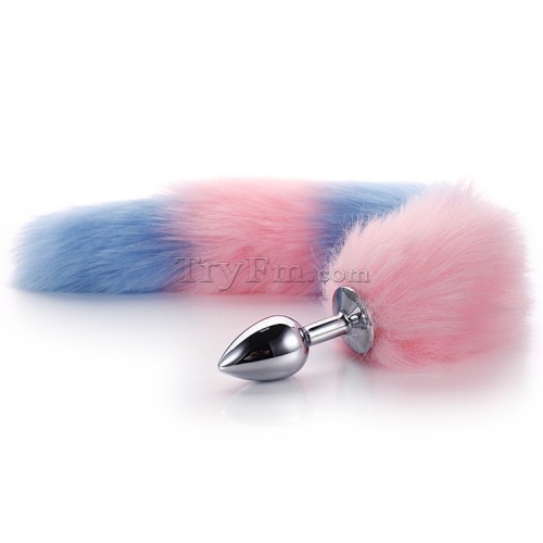 8 Blue pink furry tail anal plug (24)