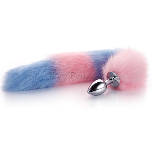 8 Blue pink furry tail anal plug (25)