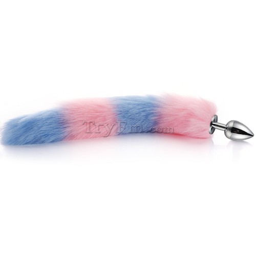 8 Blue pink furry tail anal plug (26)