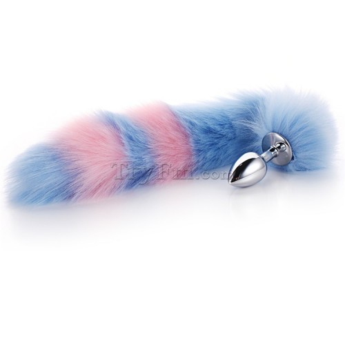8 Blue pink furry tail anal plug (5)