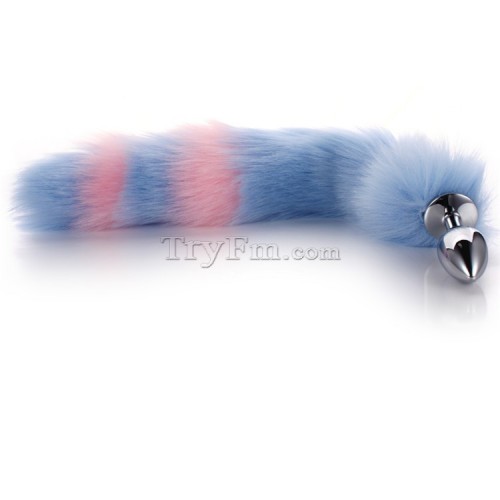 8 Blue pink furry tail anal plug (8)