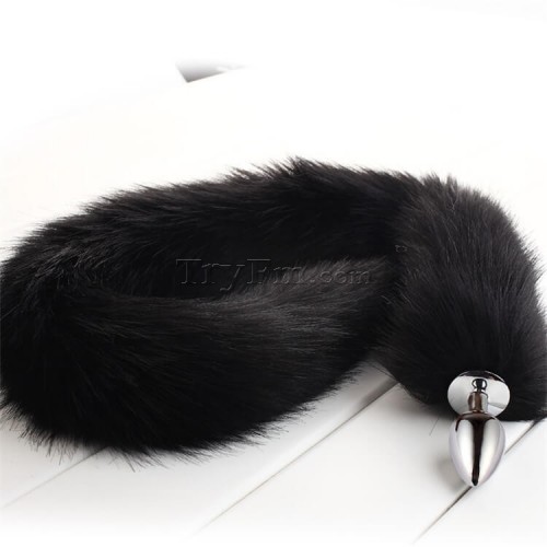 1c 30 inch black long tail anal plug2