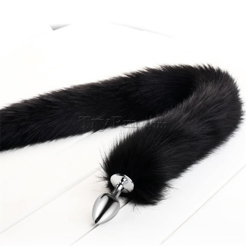 1c 30 inch black long tail anal plug4