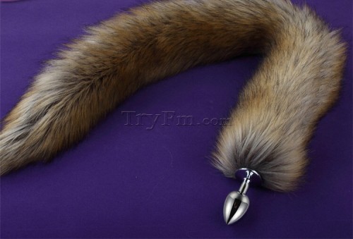 4c 30 inch brown long tail anal plug2