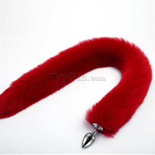 5c 30 inch red long tail anal plug4